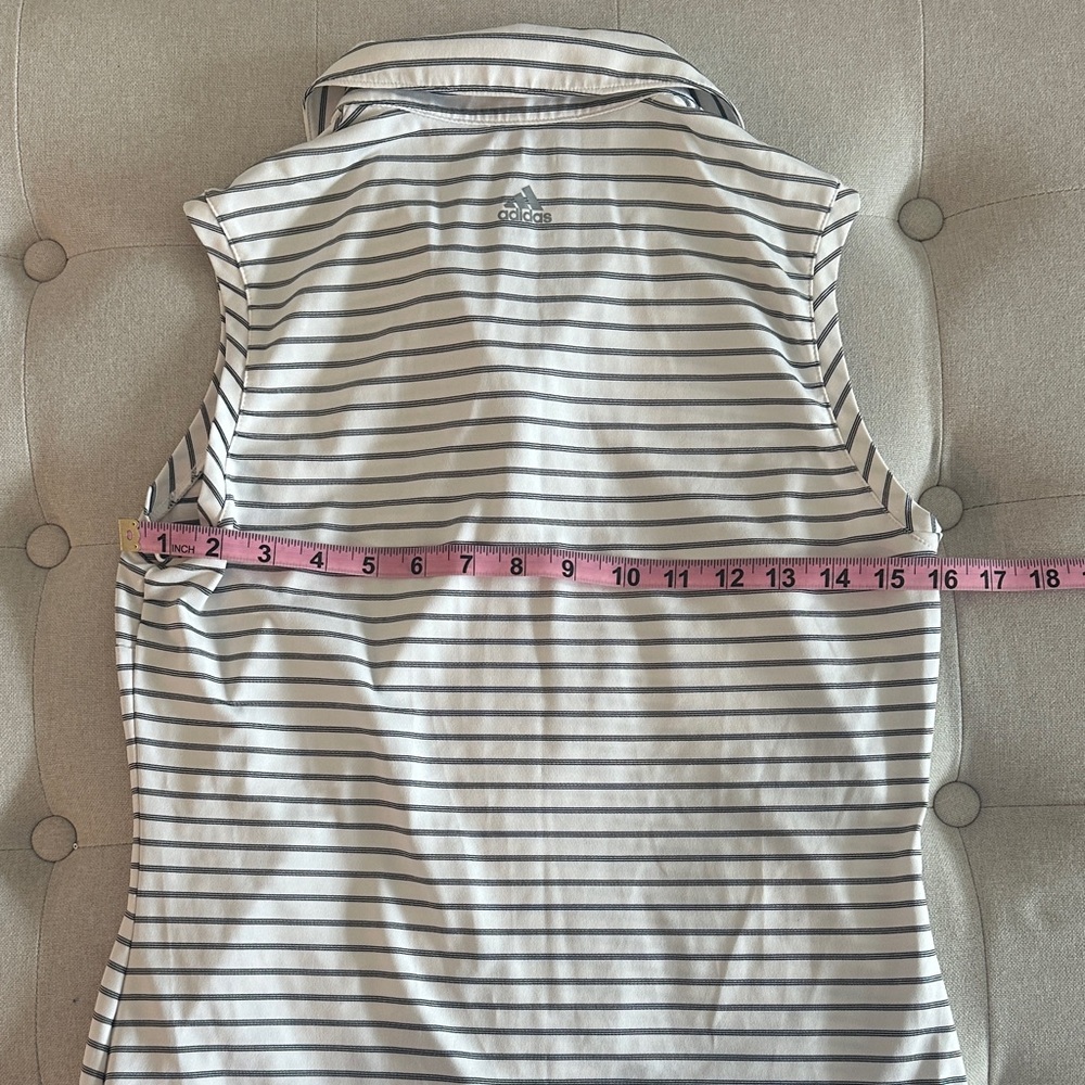 Adidas Sleeveless Striped Polo Golf Tank - Picture 7 of 10